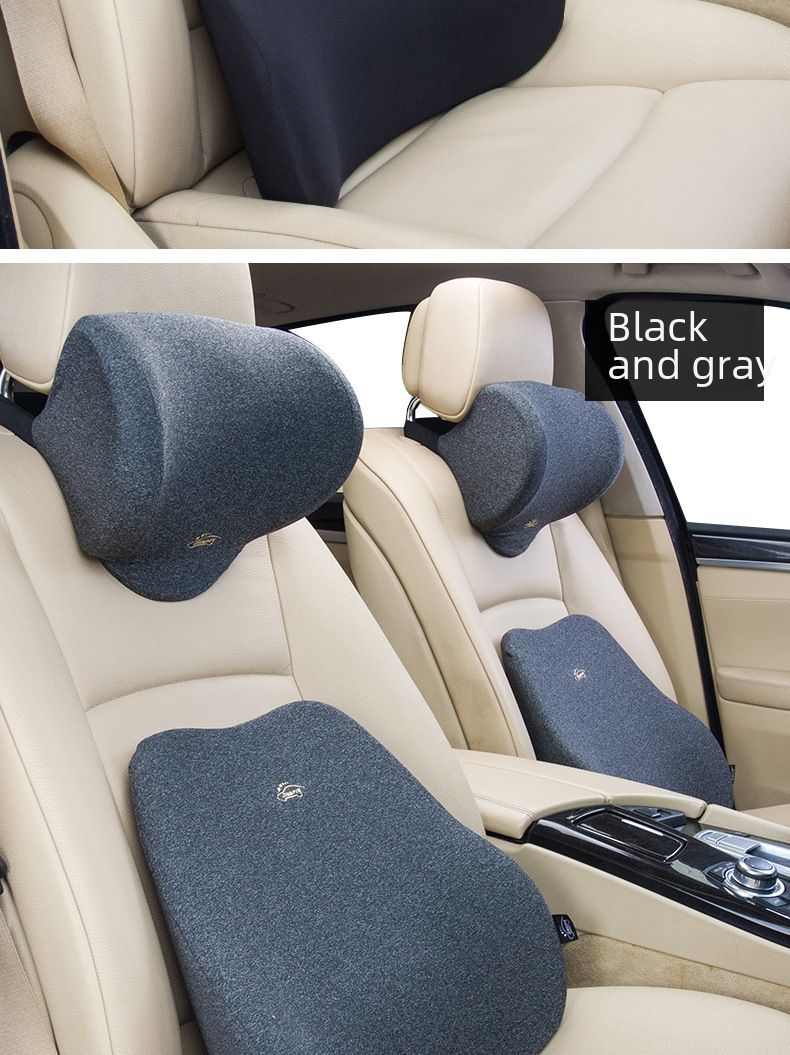 Car headrest neck pillow memory cotton headrest waist car headrest memory pillow_autovado.com