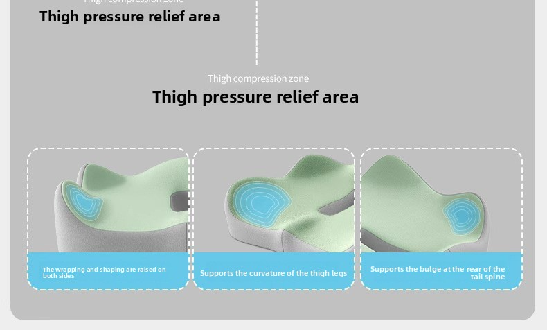 Car Soft Memory Foam Automobile Support Hollow Seat Cushion Slow Pressure Breathable Anti Slip Hip Pad_autovado.com