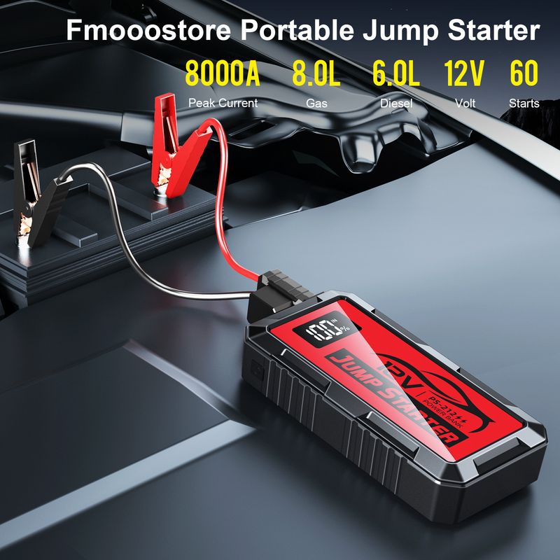 Hot-Selling Emergency Jump Starter Power Bank 12V 6000A Large Capacity Car Battery Ignition Tool_autovado.com