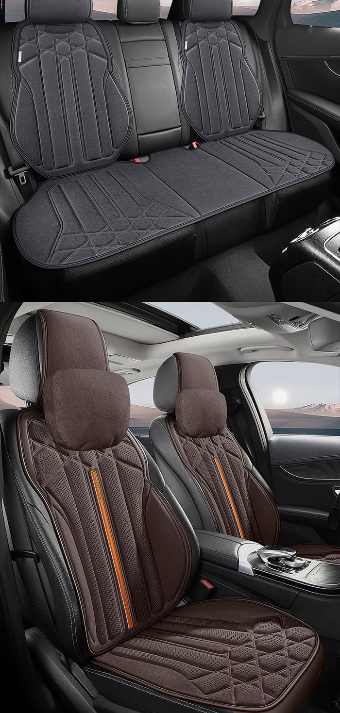 New Four Seasons universal car cushion car seat cover autumn and winter plush seat cushion suede saddle cushion breathable car cushion_autovado.com