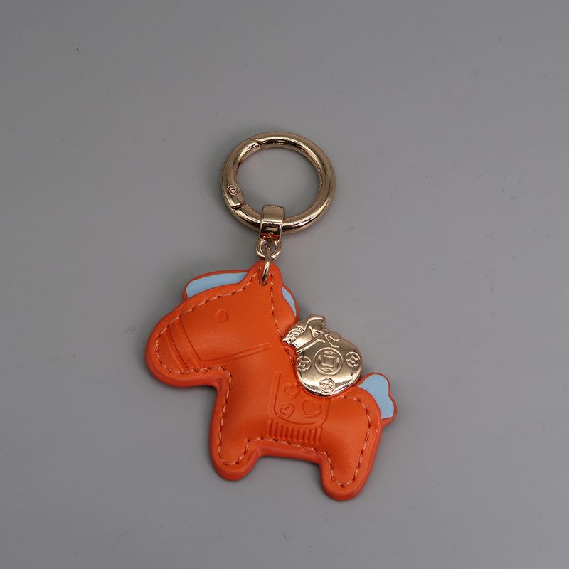 Immediately Get Rich Bracelet Keychain Leather Cartoon Pony Pendant Couple Bag Net Celebrity Car Keychain_autovado.com