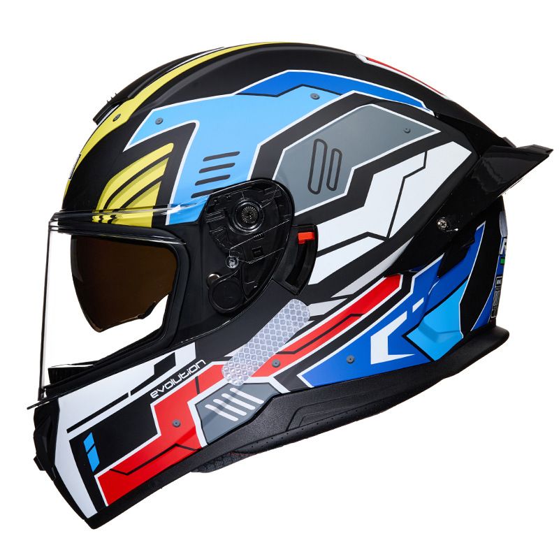 DOT Certified Motorcycle Helmet With Dual Visor & Bluetooth – Full Face ABS Helmet For Men & Women – UV Protection & Aerodynamic Design_autovado.com