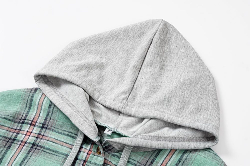 Women's Clothing autumn and winter new hooded sweatshirt buttoned casual shirt jacket_autovado.com
