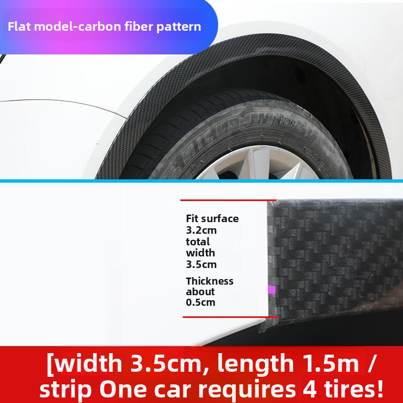 Universal Wide Body Carbon Fiber Anti-Scratch Sticker Decorative Rubber Wheel Arch Car Anti-Collision Strip_autovado.com