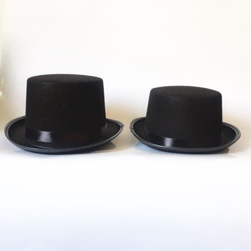 Hot Sale Collapsible Deluxe Black Top Kids Adult Magician Jazz Stage Performances Fashion Party Costume Gentleman Hat_autovado.com