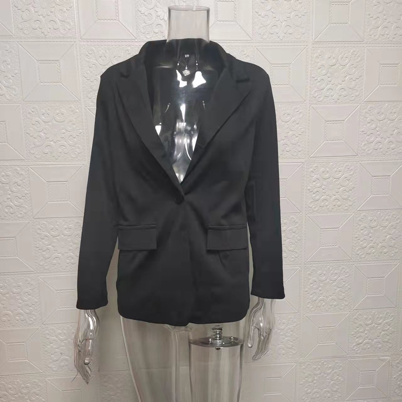 Women's Fashion Lapel Cardigan Temperament Suit Jacket Pants Suit_autovado.com