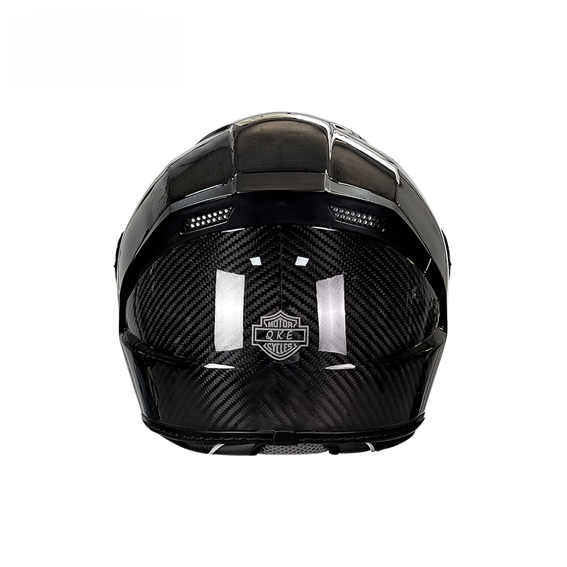 Qike Carbon Fiber Motorcycle Personalized Lightweight Coverage Four Seasons Universal Ultra Light Men's Full Helmet_autovado.com