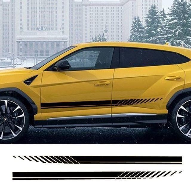 Car sticker Side skirt patterned personality sport modified car sticker universal door low back scratch cover decoration_autovado.com