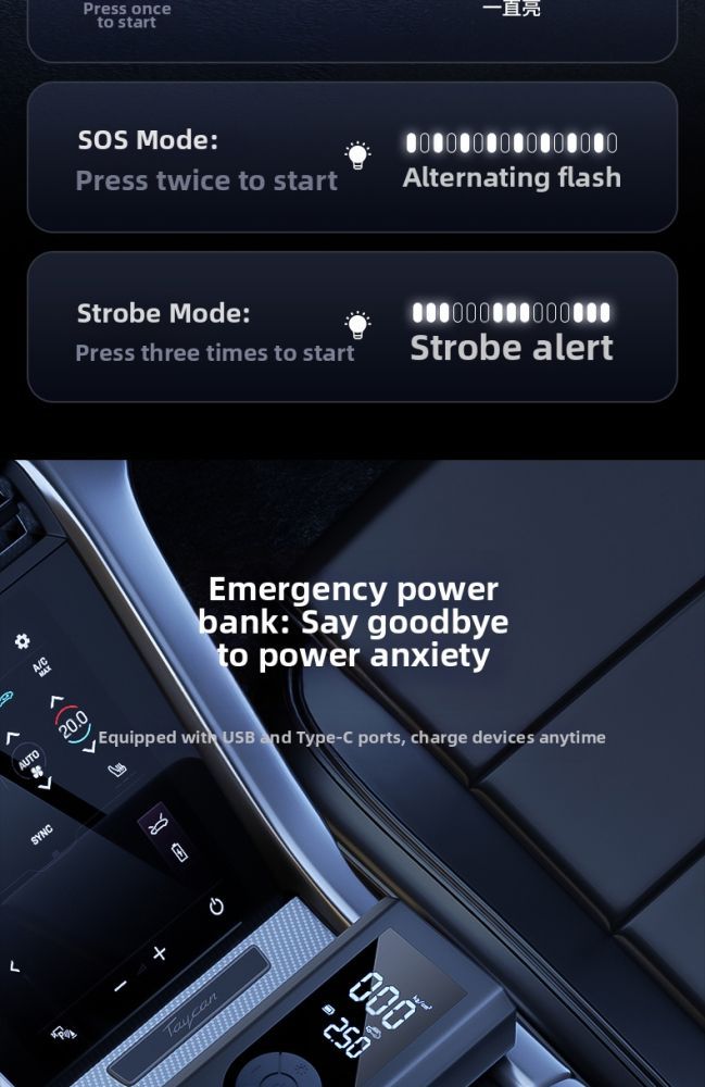 ZHINANCHE.| Inflator & Emergency Power Starter For Car Batteries_autovado.com