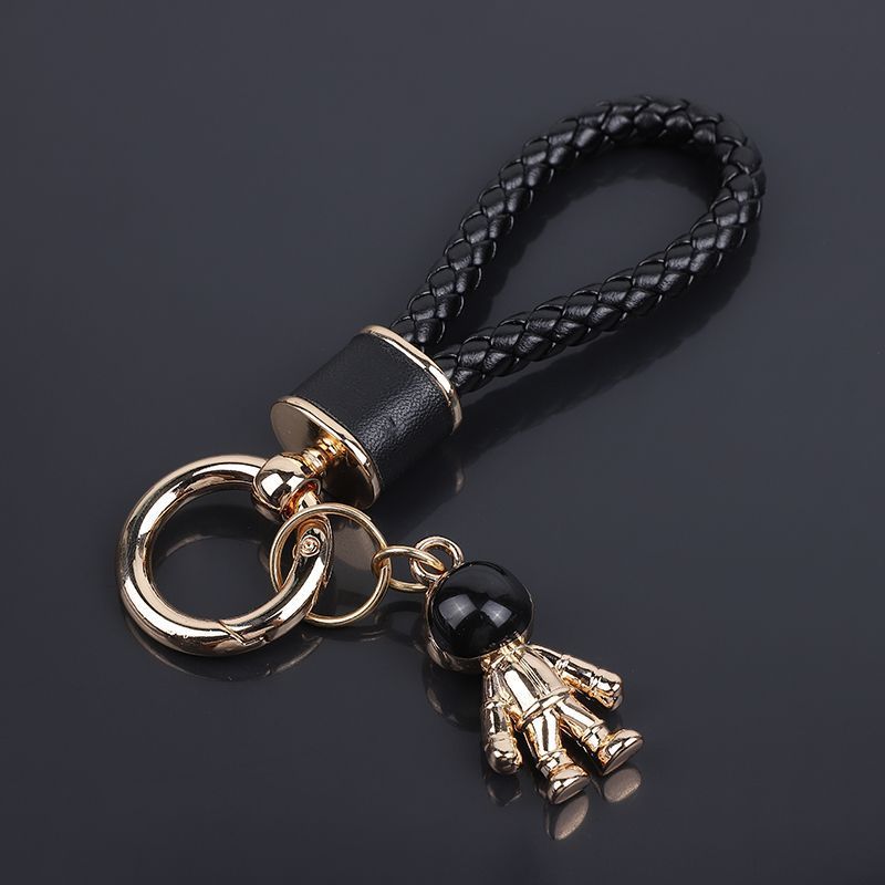 Car Key Chain Pendant Women's Men's High End Personality Creative Braided Leather Car Key Chain Cute Ins Internet Celebrity_autovado.com