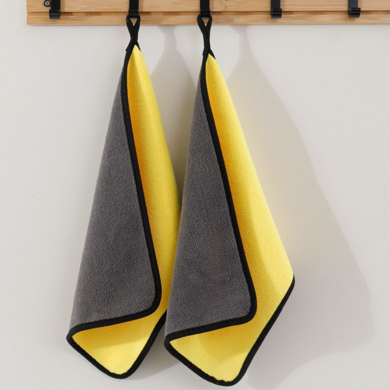 High Density Wash Coral Velvet Double-sided Thickened Car Towel, Household Glass Cleaning Towel Can Be Added_autovado.com