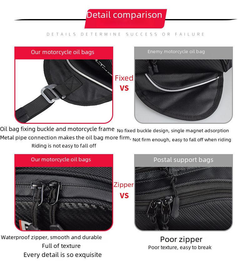 Motorcycle Magnet Bag Touch Navigation Fuel Bag Dustproof Bag Motorcycle Fuel Bag Knight Satchel Waist Bag Equipment_autovado.com