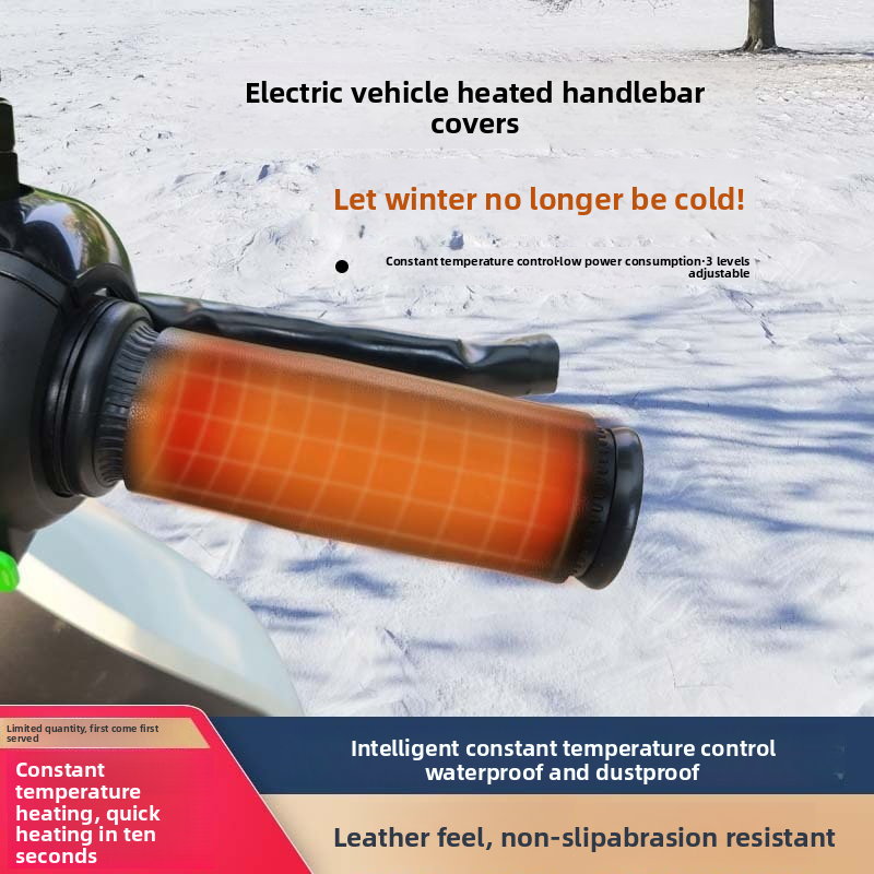 Kangre USB Motorcycle Heated Handlebar Muffs 5V Charging Three-speed Temperature Adjustment Battery Electric Vehicle_autovado.com