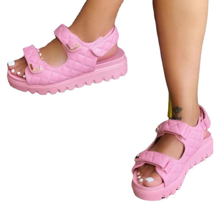 Women's fashion new large size platform sandals round head small wind sandals_autovado.com