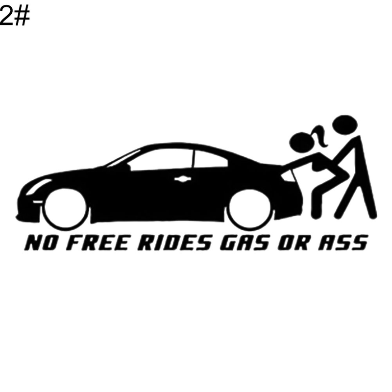 Yuanmheng Funny No Free Rides Gas or Ass Car Vehicle Reflective Decals Sticker Decoration_autovado.com