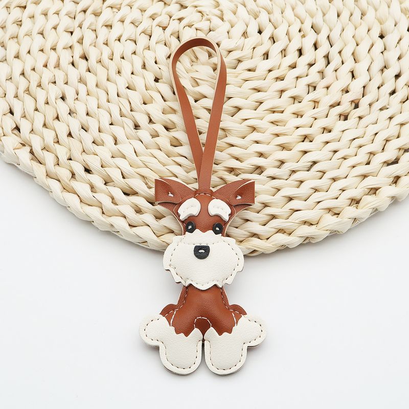 Dachshund Pendant Cute Diy Lanyard Leather Puppy Bag Pendant Schnauzer Couple Car Pendant_autovado.com