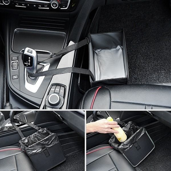 Folding car trash can hanging car sundries storage box car seat back storage bag storage bag outdoor_autovado.com