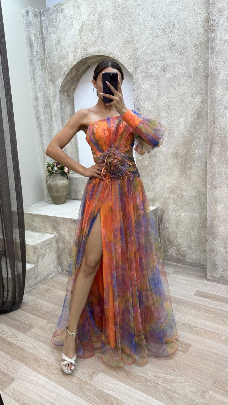 Women's party mesh diagonal shoulder dress INS casual fashion dress_autovado.com