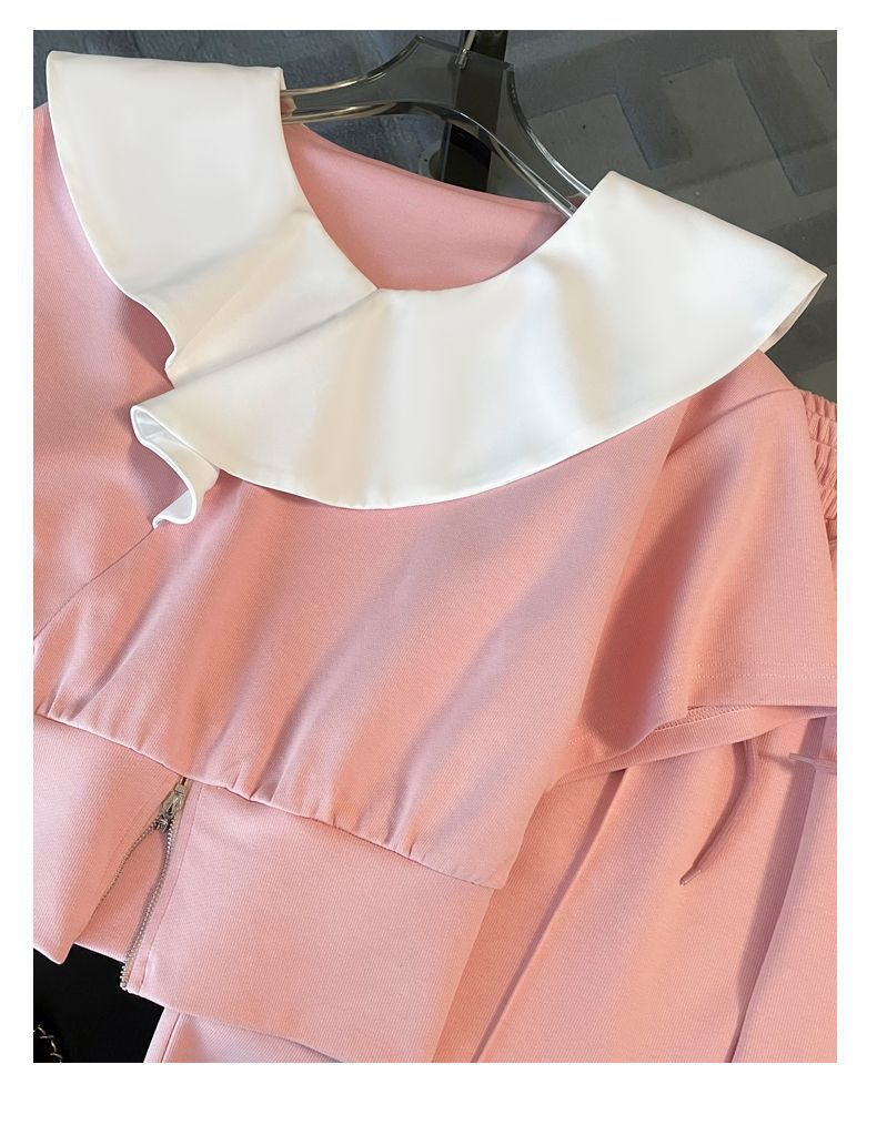 Women's Clothing Temperament sports suits new slimming and age reducing fashion casual wide leg pants street blasting two piece suit _autovado.com