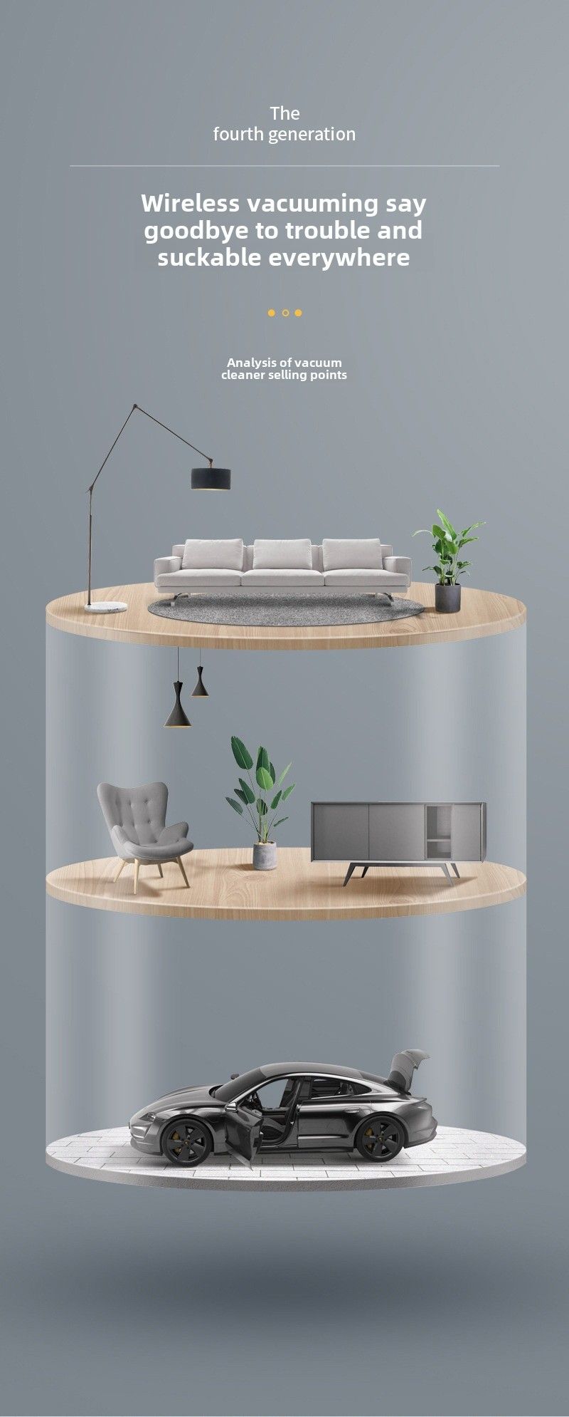 Car vacuum cleaner wireless charging handheld mini car home pet multi-functional portable large suction vacuum cleaner_autovado.com