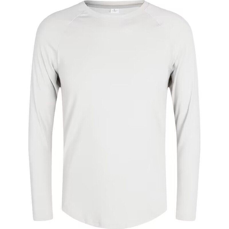Men's Clothing Long-Sleeved Sports T-Shirt Cotton Training Suit Casual Thin Top Running Fitness Bottom_autovado.com