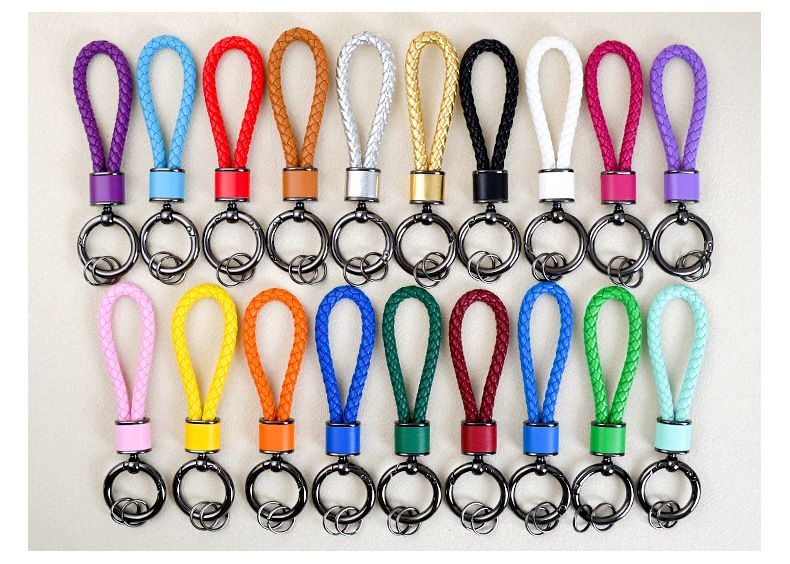 Fashion Braided Rope Anti Lost Keychain Chain Personalized Car Keychain Female Cute Women's Bag Key Pendant_autovado.com