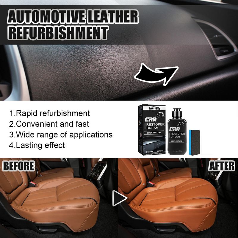 car interior refurbishment agent coating plastic dashboard wax dustproof polish leather maintenance_autovado.com