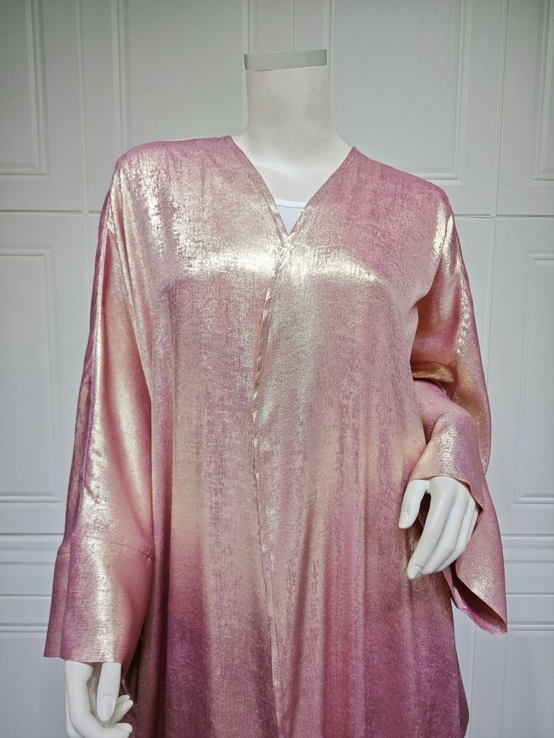 Women's Clothing Arab Dubai modern Muslim fashion gold stamped robe abaya outerwear cardigan robe_autovado.com