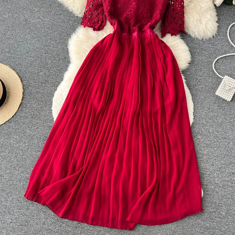Women's Clothing High grade chic stunning red temperament dress_autovado.com