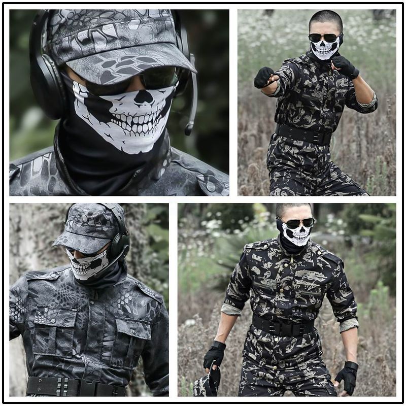 Magic Headscarf Men, Autumn And Winter Sun Protection, Outdoor Cycling Face For Women, Versatile Dustproof Ghost Skull_autovado.com