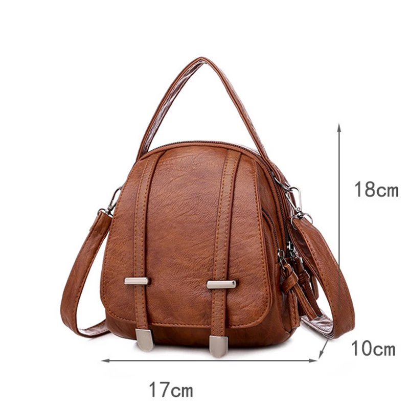 Multi-Functional Soft PU Leather Small Shoulder Bag For Women Vintage Fashion Crossbody Bag Female Purse Cell Phone Handbag_autovado.com