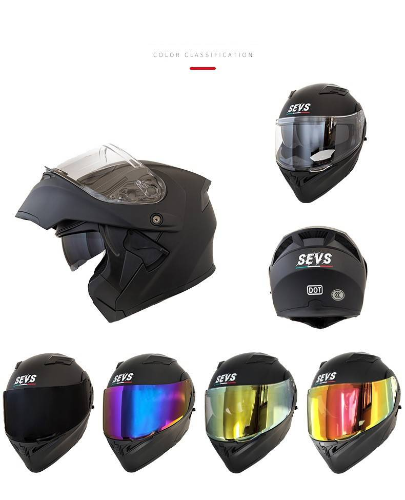 DOT & 3C Certified Modular Motorcycle Helmet With Dual Visor & Bluetooth – Flip-Up Full Face Helmet For Men & Women_autovado.com