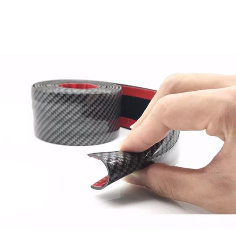 Yuanmheng Car Styling Carbon Fiber Rubber Door Sill Protector Trim Strip Decor Sticker_autovado.com