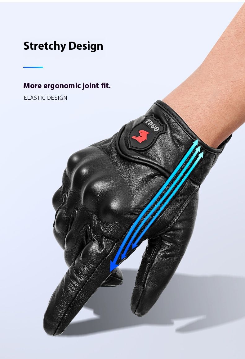Motorcycle Gloves – Premium Cowhide & Lambskin (Half-Finger Summer / Full-Finger All-Season, Touchscreen, Anti-Slip, M/L/XL, Black/Yellow)_autovado.com