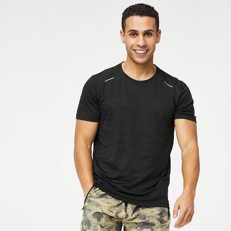 Men's Clothing Sports Quick-Drying Clothes T-Shirt Training Running Fitness Clothes Ice Silk Short Sleeves Loose Breathable Round Neck_autovado.com