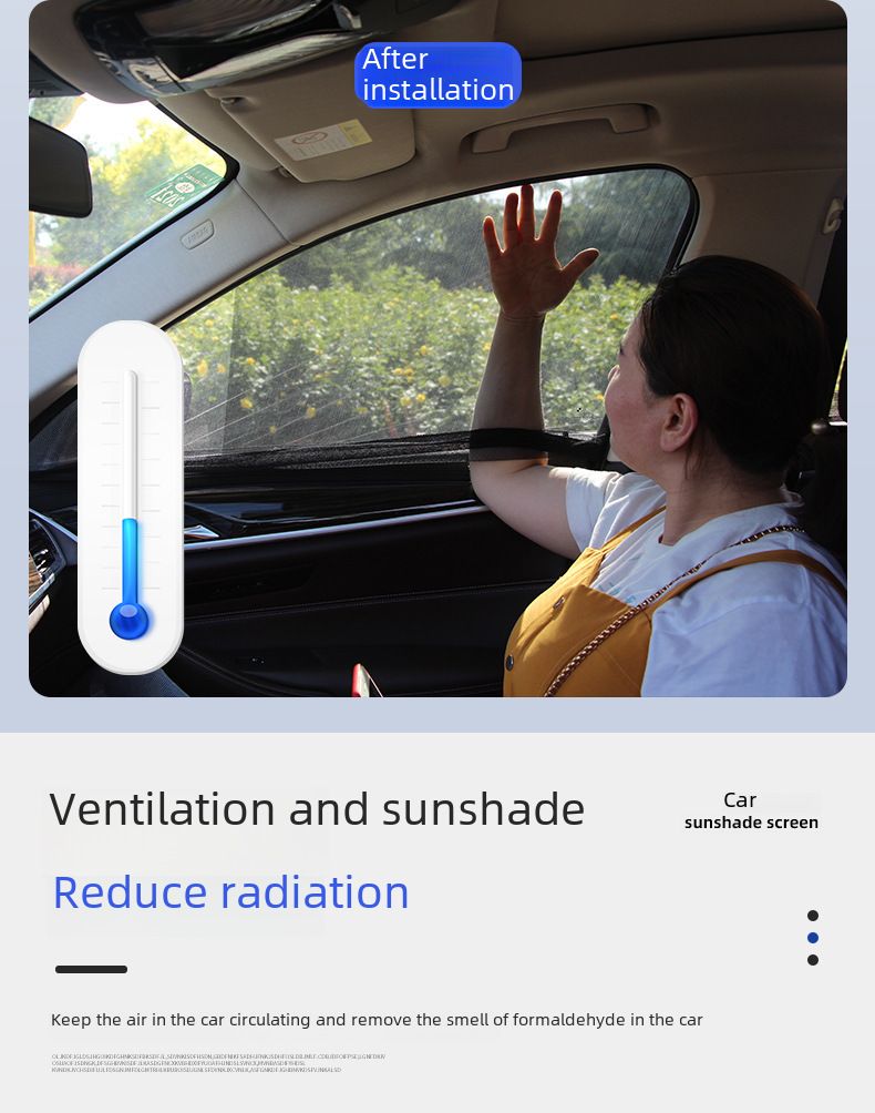 Car sunshade Sun shade Sun insulation window anti-mosquito screen net Car privacy inside the car shade car side curtain_autovado.com