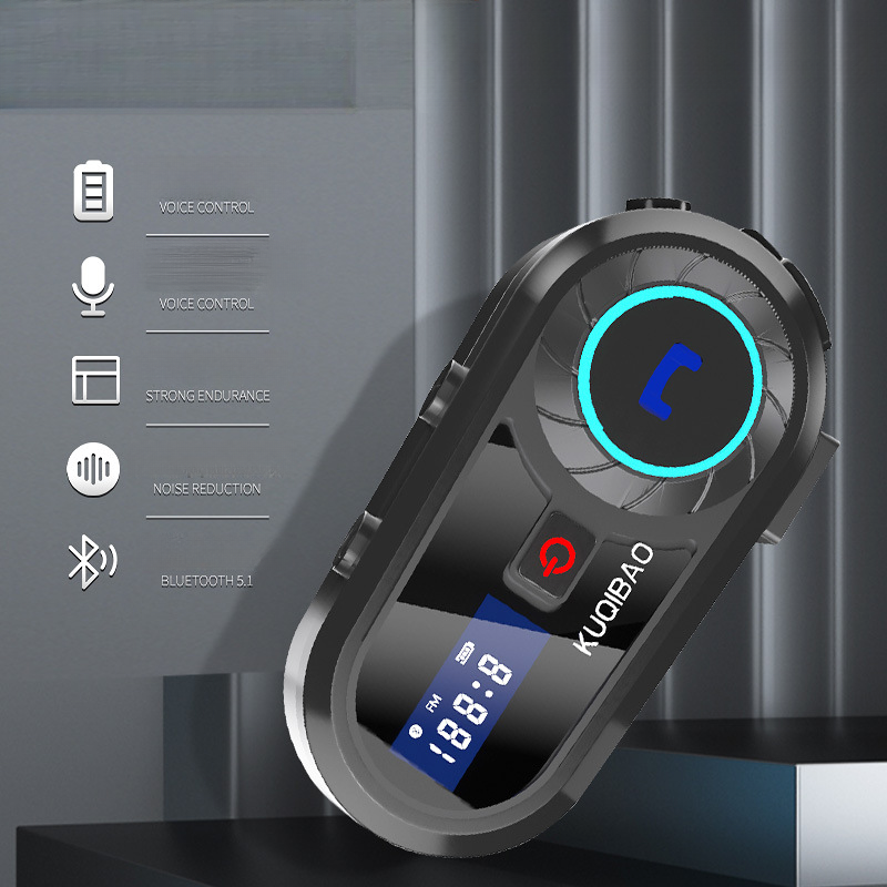 Cool Riding Treasure Bluetooth Headset Motorcycle With Screen Full And Half Helmet Long Battery Life Rider Waterproof_autovado.com