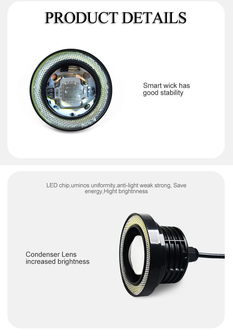 hot selling LED angel fog light RGB remote control front fog light 3.0/3.5 inch cob demon angel eye_autovado.com