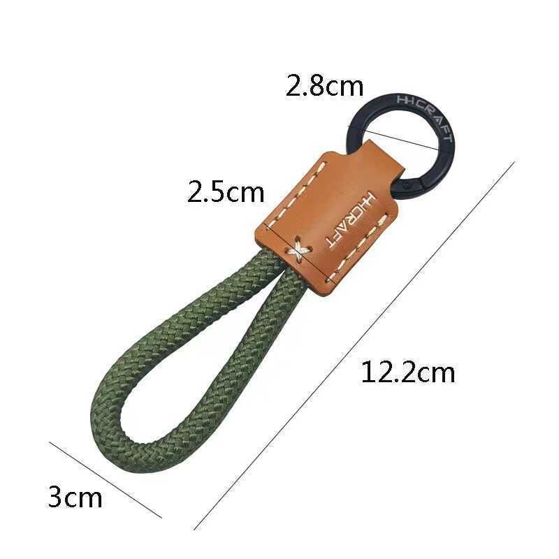 Handmade Genuine Leather Keychain Men's Personalized Lanyard Anti Lost Connection Buckle Key Ring Accessories Chain Car Pendant High End_autovado.com