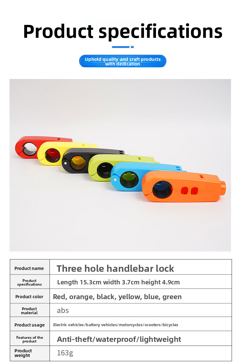 Electric Bike Brake Motorcycle Anti-theft Scooter Bicycle Handlebar Horn Lock Modification_autovado.com