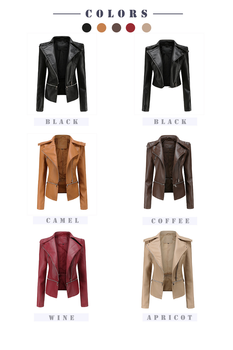 Women's Clothing Leather Jacket With Detachable Hem Fashion Casual Jacket_autovado.com
