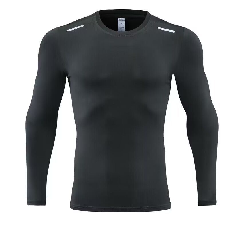 Men's Clothing Long-Sleeved Tights Breathable High-Elastic Quick-Drying Tops Running Fitness Training Clothes Sports Long Sleeves_autovado.com