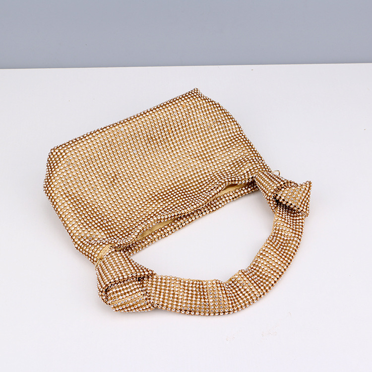 Internet celebrity popular rhinestone handbag dinner bag ladies dress versatile bag European and American banquet evening bag_autovado.com