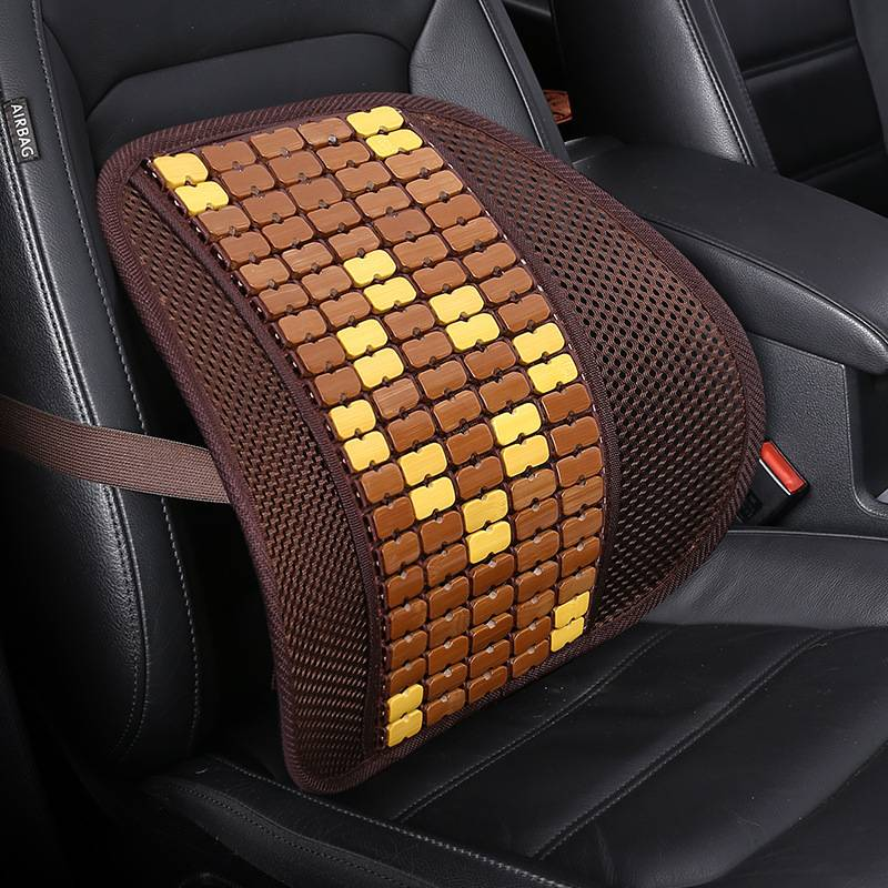 bamboo waist breathable mesh car waist pillow mahjong seat pillow home office seat cushion_autovado.com