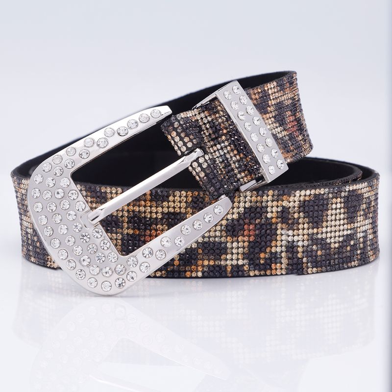 HOT Gorgeous and Shiny Rhinestone Jeans Pants Western Cowgirl Bling Studded Design Ladies Fashion Belt Gift For Women_autovado.com