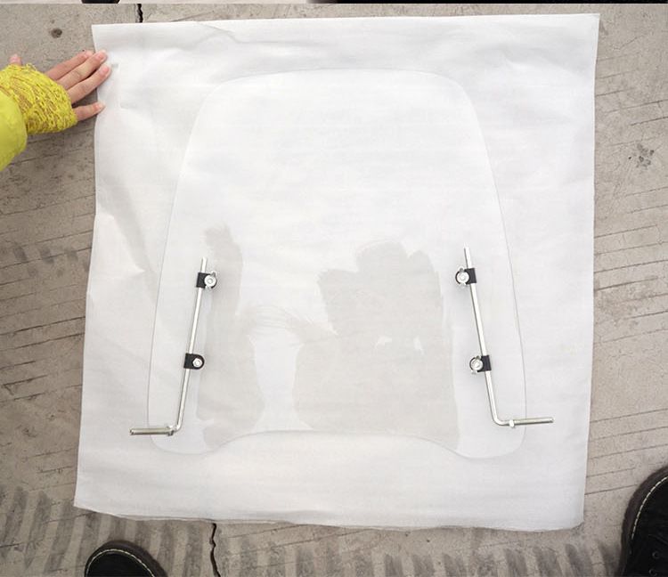 Lingying Large PC Electric Scooter Front Windshield Transparent HD Motorcycle Windscreen Suitable For All Seasons_autovado.com
