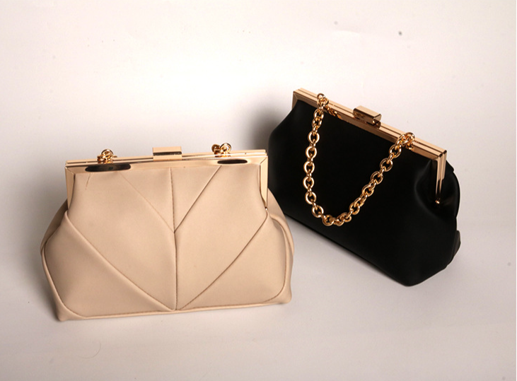 flashing metal bar lock evening bag handbag celebrity chain evening bag_autovado.com