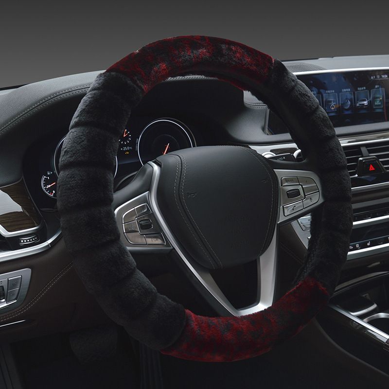 New Car Short Plush Winter Non-Slip Warm Universal Steering Wheel Cover_autovado.com