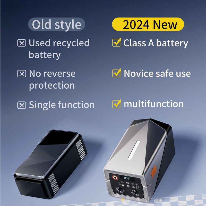 All-in-one Auto Emergency Start Power Bank Inflation Pump Suction/Blow Multifunctional Car Jump Starter Booster Air_autovado.com