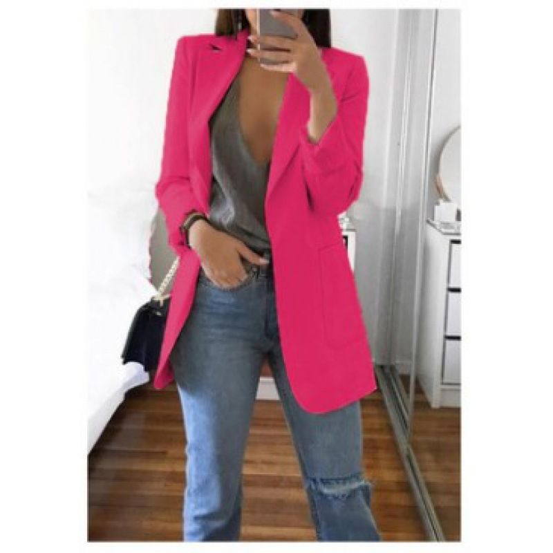Women's Clothing Fashion Lapel Slim Cardigan Temperament Suit Jacket Women_autovado.com